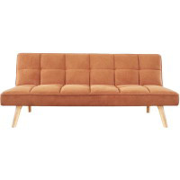Divano letto in tessuto arancione