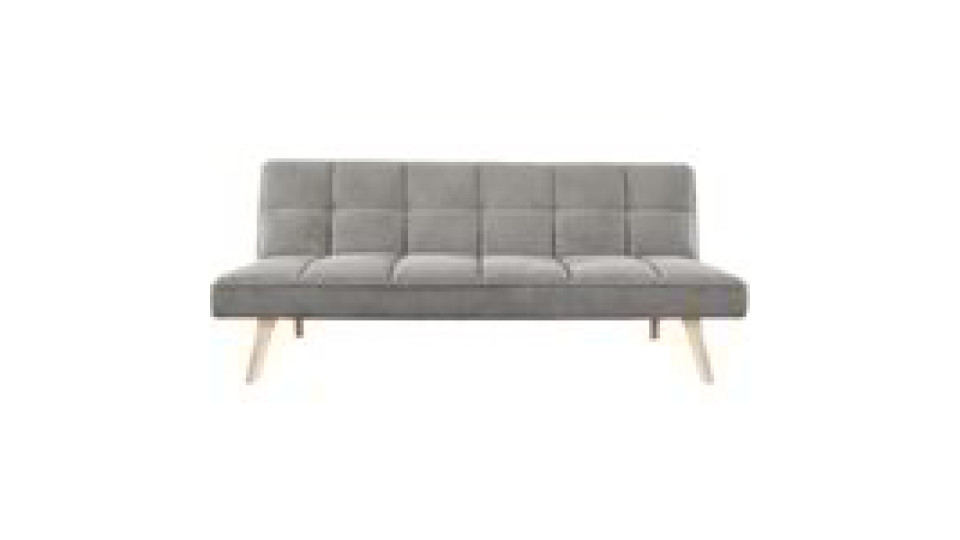 Divano letto in tessuto grigio