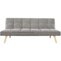 Divano letto in tessuto grigio