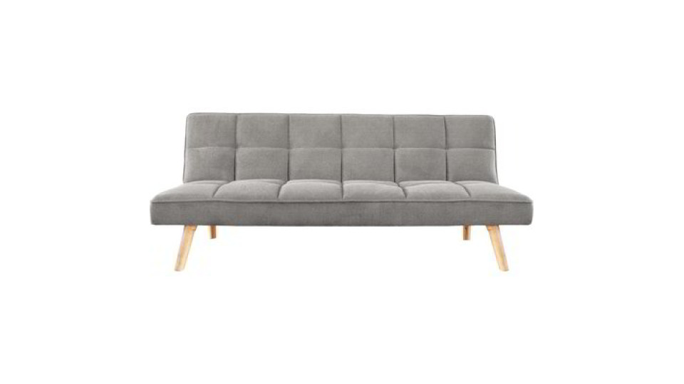 Divano letto in tessuto grigio