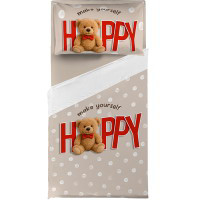 Completo letto 1 piazza e mezza Happy Teddy