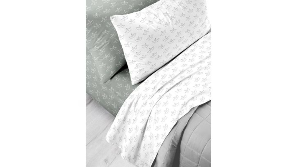 Completo letto matrimoniale "Boat" - Grigio