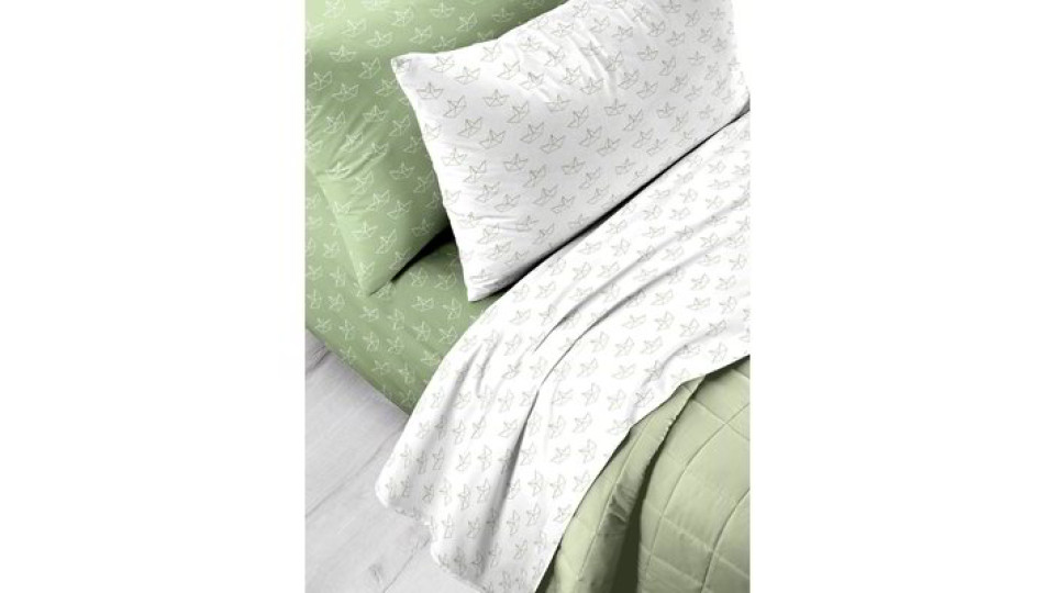 Completo letto matrimoniale "Boat" - Verde