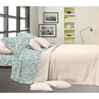 Completo letto matrimoniale in microfibra - Fantasia Fiori