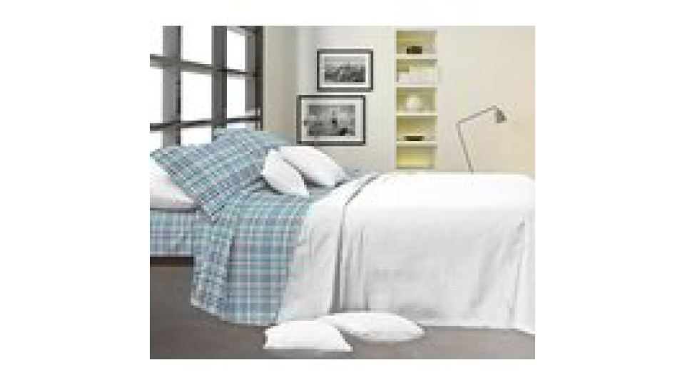 Completo letto matrimoniale in microfibra - Fantasia Geometrico