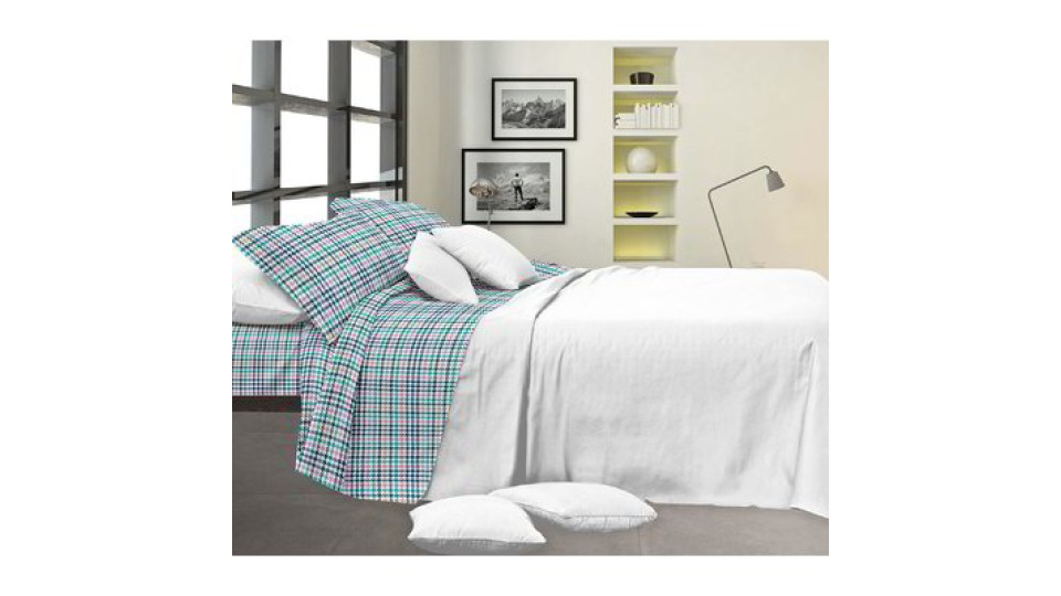 Completo letto matrimoniale in microfibra - Fantasia Geometrico