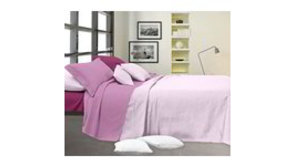 Completo letto matrimoniale in microfibra - Rosa