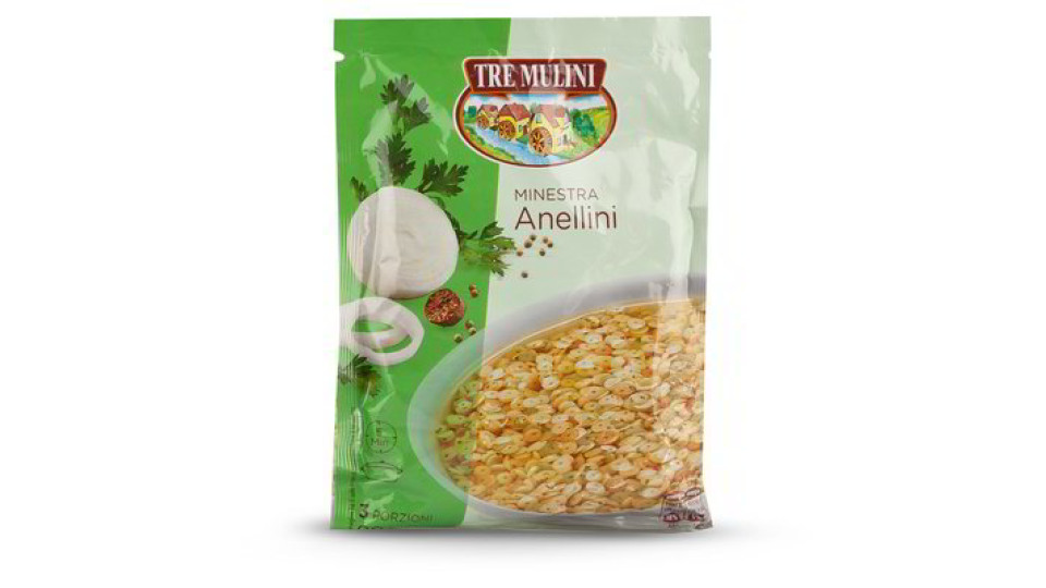 Minestra con anellini di pasta