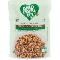 Cereali e lenticchie al vapore