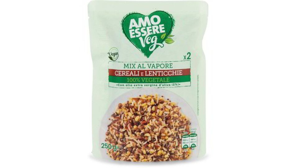 Cereali e lenticchie al vapore
