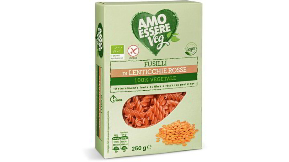 Fusilli di lenticchie rosse