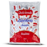 Zucchero bianco in bustine