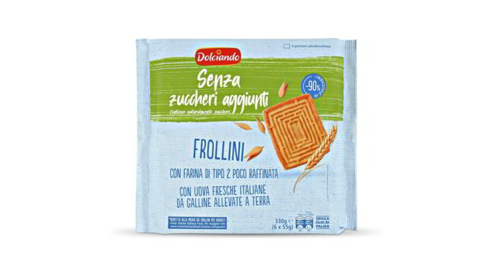 Biscotti frollini senza zuccheri aggiunti