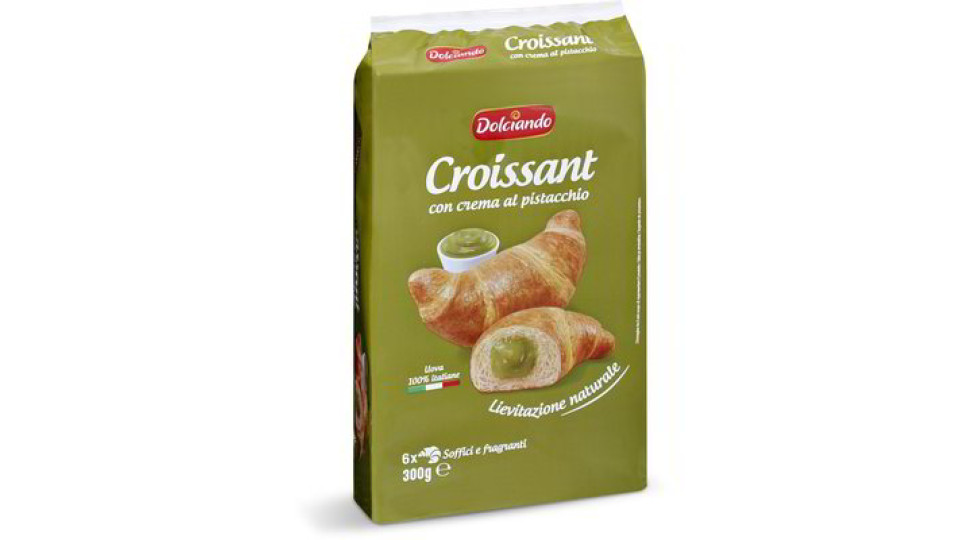 Croissant con crema al pistacchio