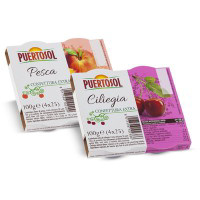 Confettura extra di ciliegia / pesca 4 monoporzioni