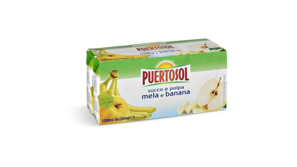 Succo alla mela e banana