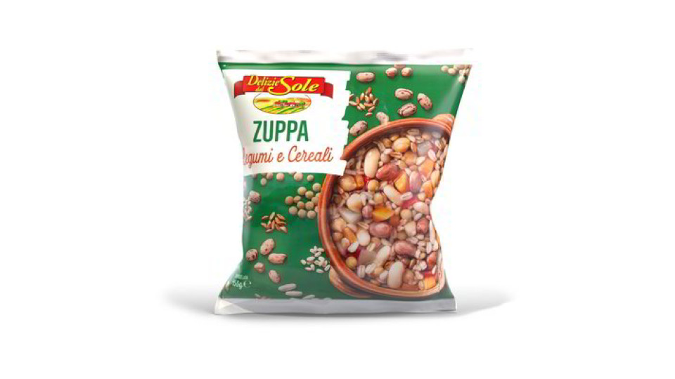Zuppa di legumi e cereali surgelata