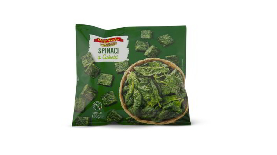 Spinaci a cubetti surgelati