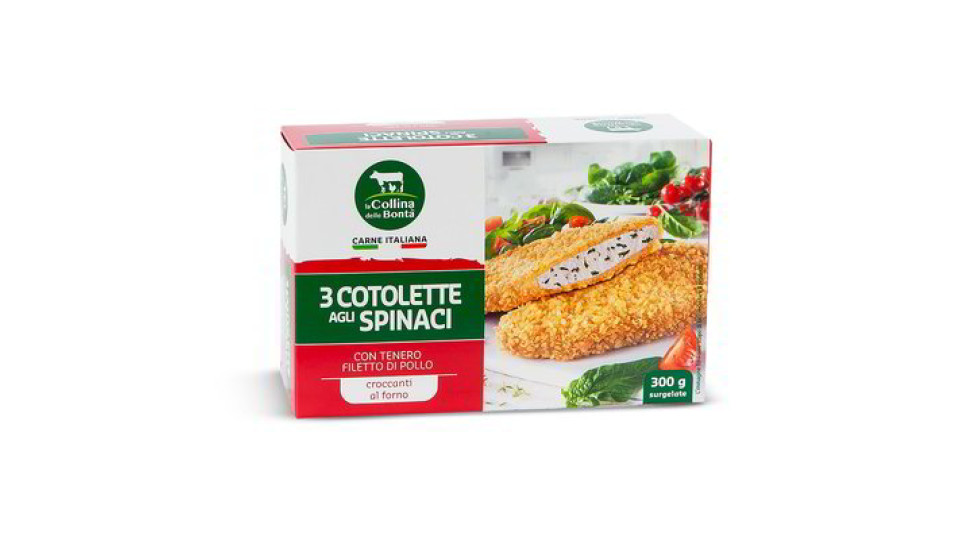 Cotolette agli spinaci 3 pezzi