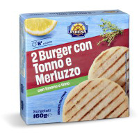 Burger con tonno e merluzzo surgelati 2 pezzi