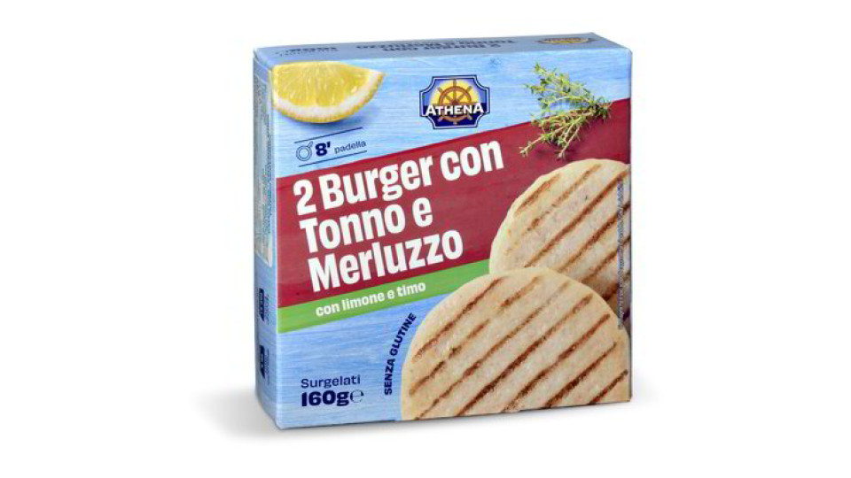 Burger con tonno e merluzzo surgelati 2 pezzi