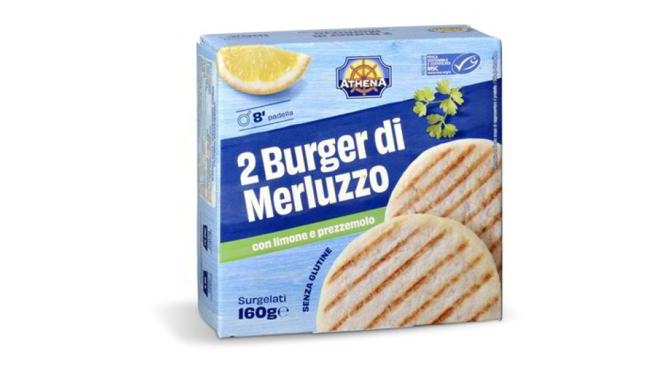 Burger di merluzzo con limone e prezzemolo surgelati 2 pezzi