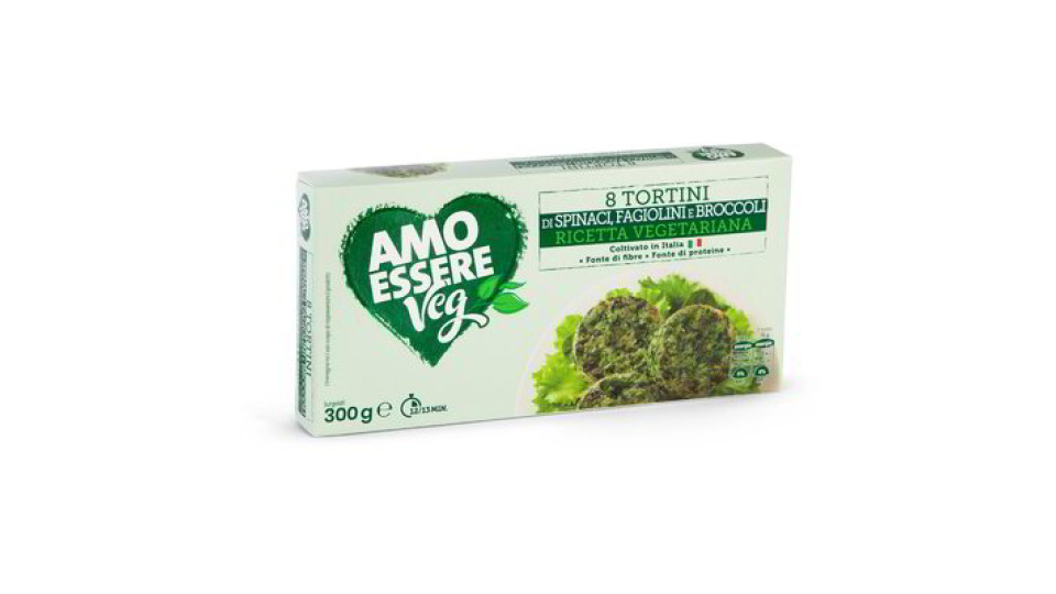 Tortini spinaci, fagiolini e broccoli surgelati 8 pezzi