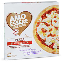 Pizza margherita senza glutine e senza lattosio surgelata