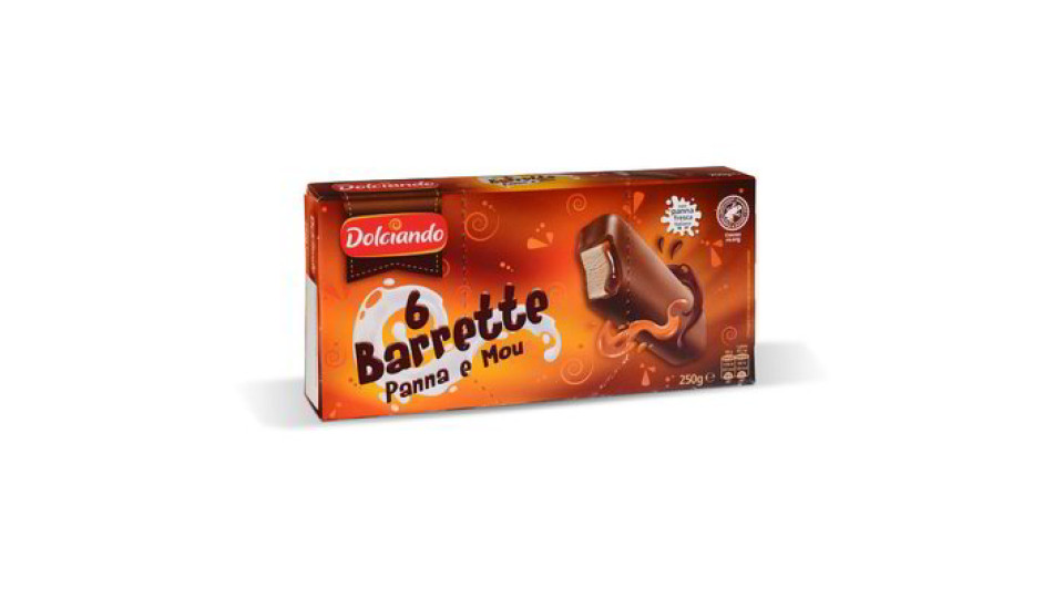 Barrette gelato panna e mou 6 pezzi