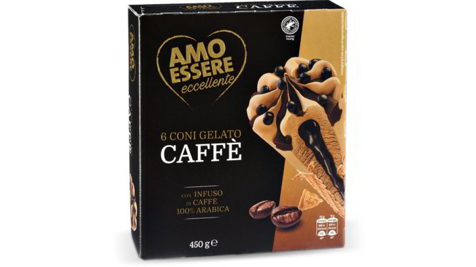 Coni gelato caffè 6 pezzi