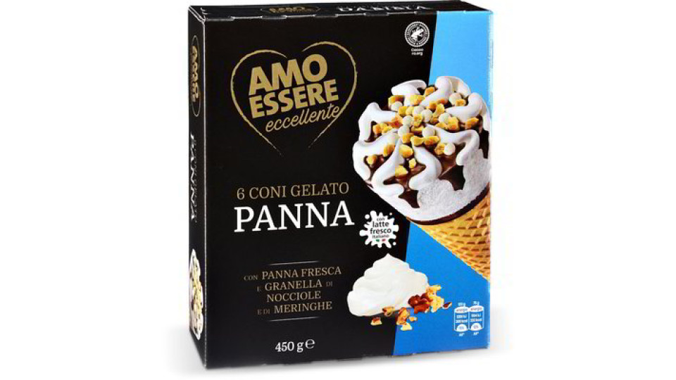 Coni gelato panna 6 pezzi