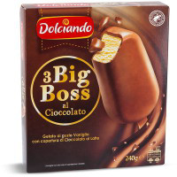 Gelato al gusto vaniglia ricoperto di cioccolato al latte 3 pezzi