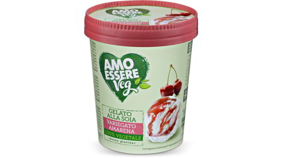 Gelato alla soia variegato amarena