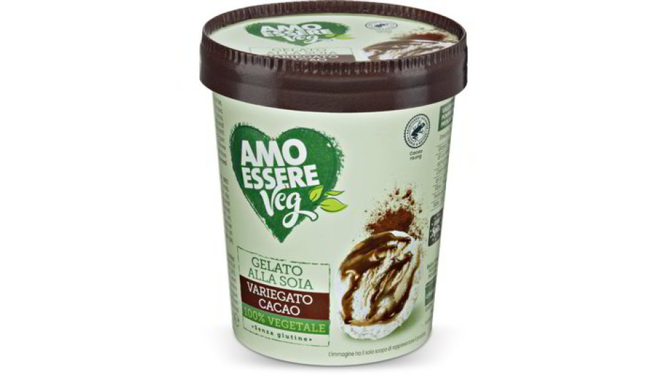 Gelato alla soia variegato cacao
