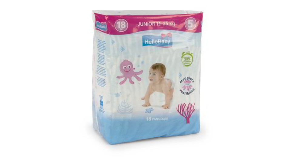 Pannolini junior per bambini 18 pezzi