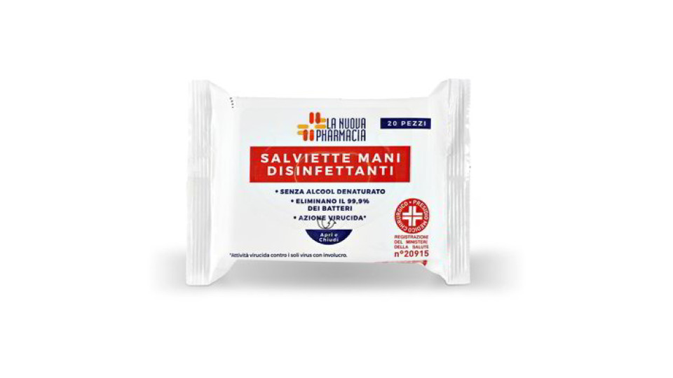 Salviette mani disinfettanti
