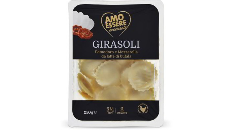 Girasoli al pomodoro e mozzarella da latte di bufala