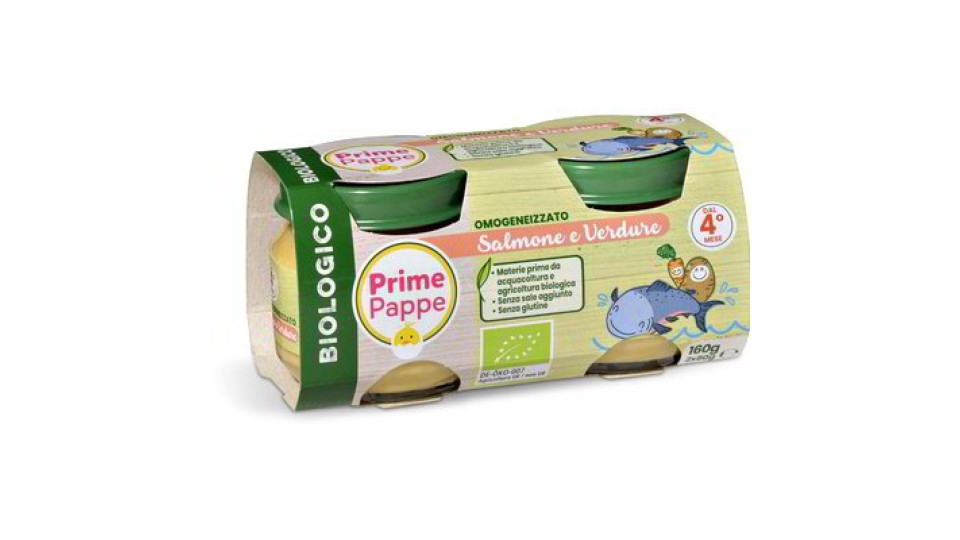 Omogeneizzato salmone e verdure biologico