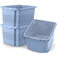 Set 3 contenitori in plastica sovrapponibili