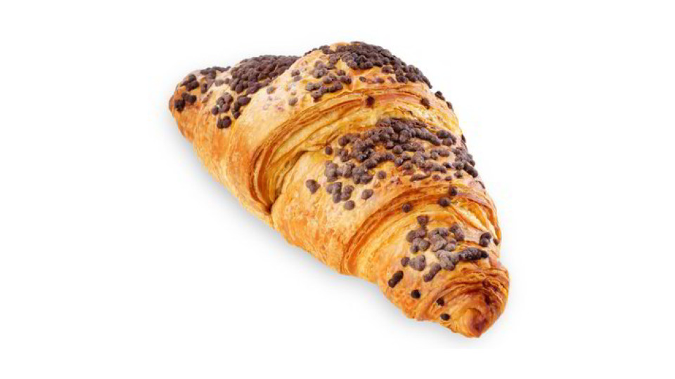 Cornetto sfogliato con cioccolato e nocciola