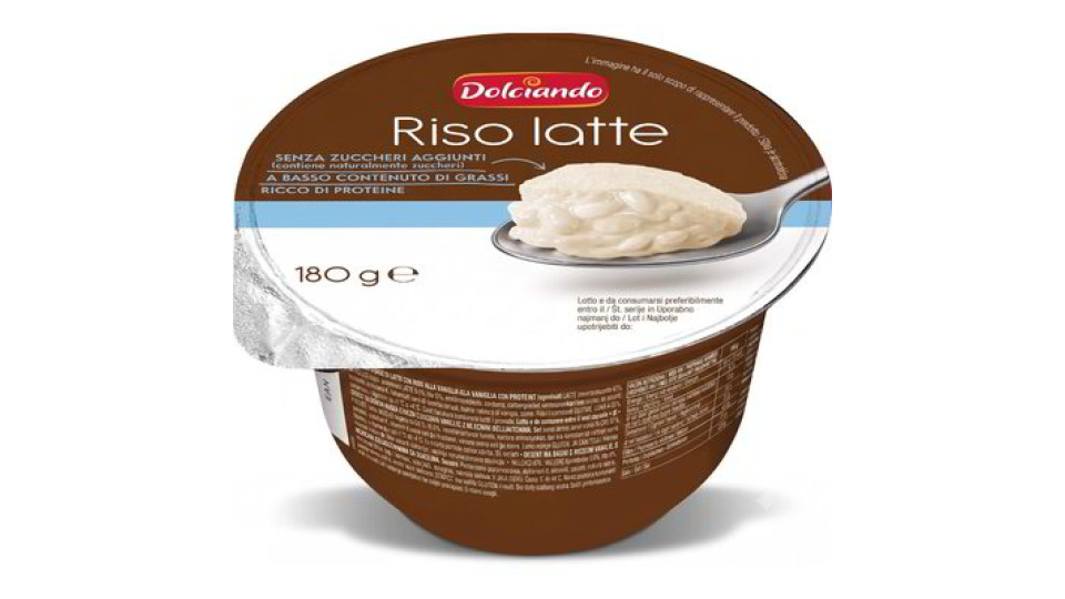 Dessert riso latte proteico vaniglia