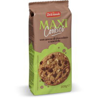 Biscotti maxi cookies con gocce di cioccolato e nocciole