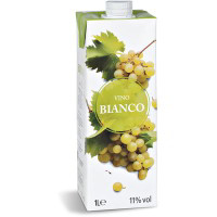 Vino bianco in brick