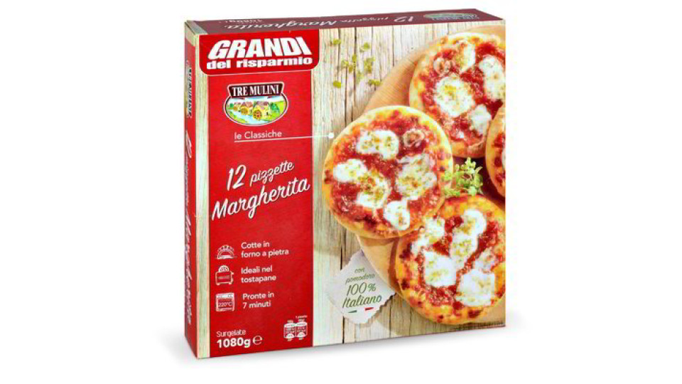 Pizzette margherita surgelate 12 pezzi