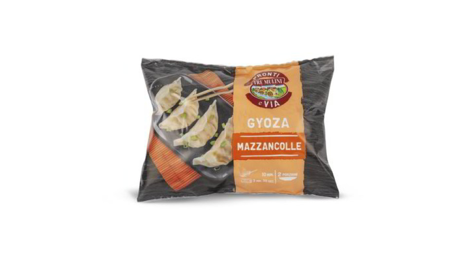 Gyoza con mazzancolle