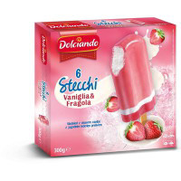 Gelati stecchi vaniglia e fragola 6 pezzi