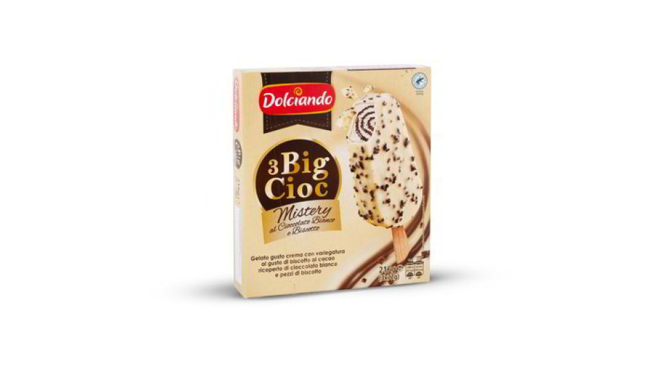 Gelato Big Cioc cioccolato bianco e biscotto 3 pezzi