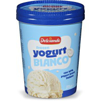 Gelato frozen yogurt bianco