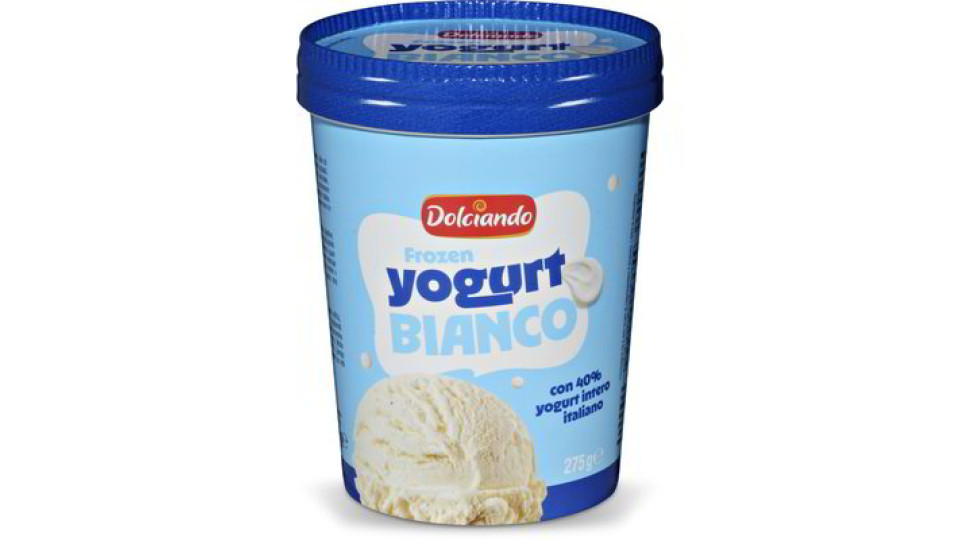 Gelato frozen yogurt bianco