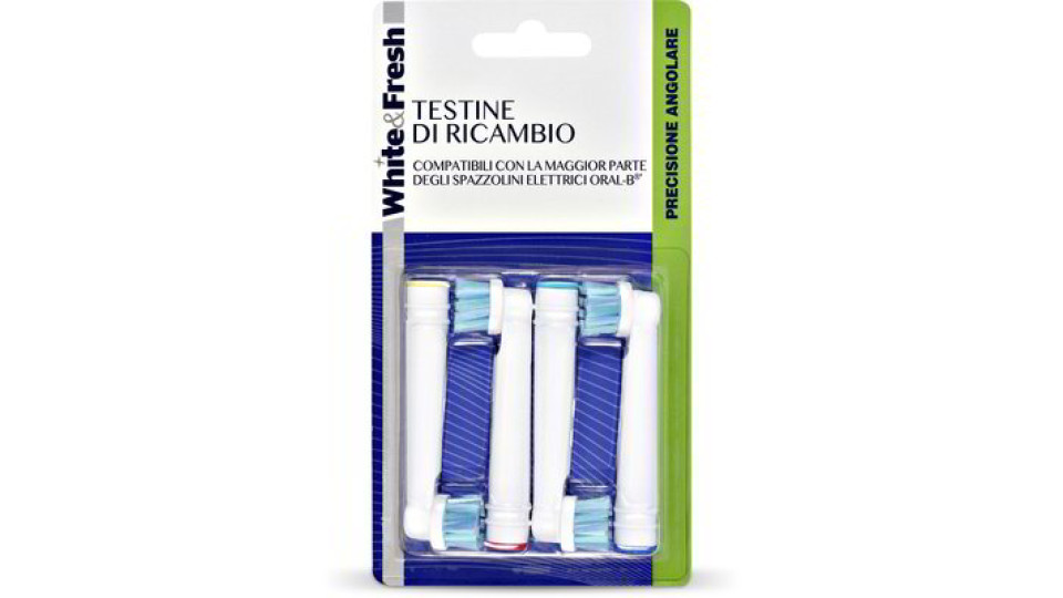 Testine di ricambio per spazzolino elettrico 4 pezzi